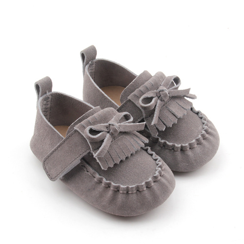 Mocasines de cuero unisex para bebés Zapatos sin cordones para niños pequeños