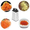 Kitchen Stainless Steel 4 Sided Blades Cheese Vegetables Grater Carrot Cucumber Slicer Cutter Box Container Black/White Random