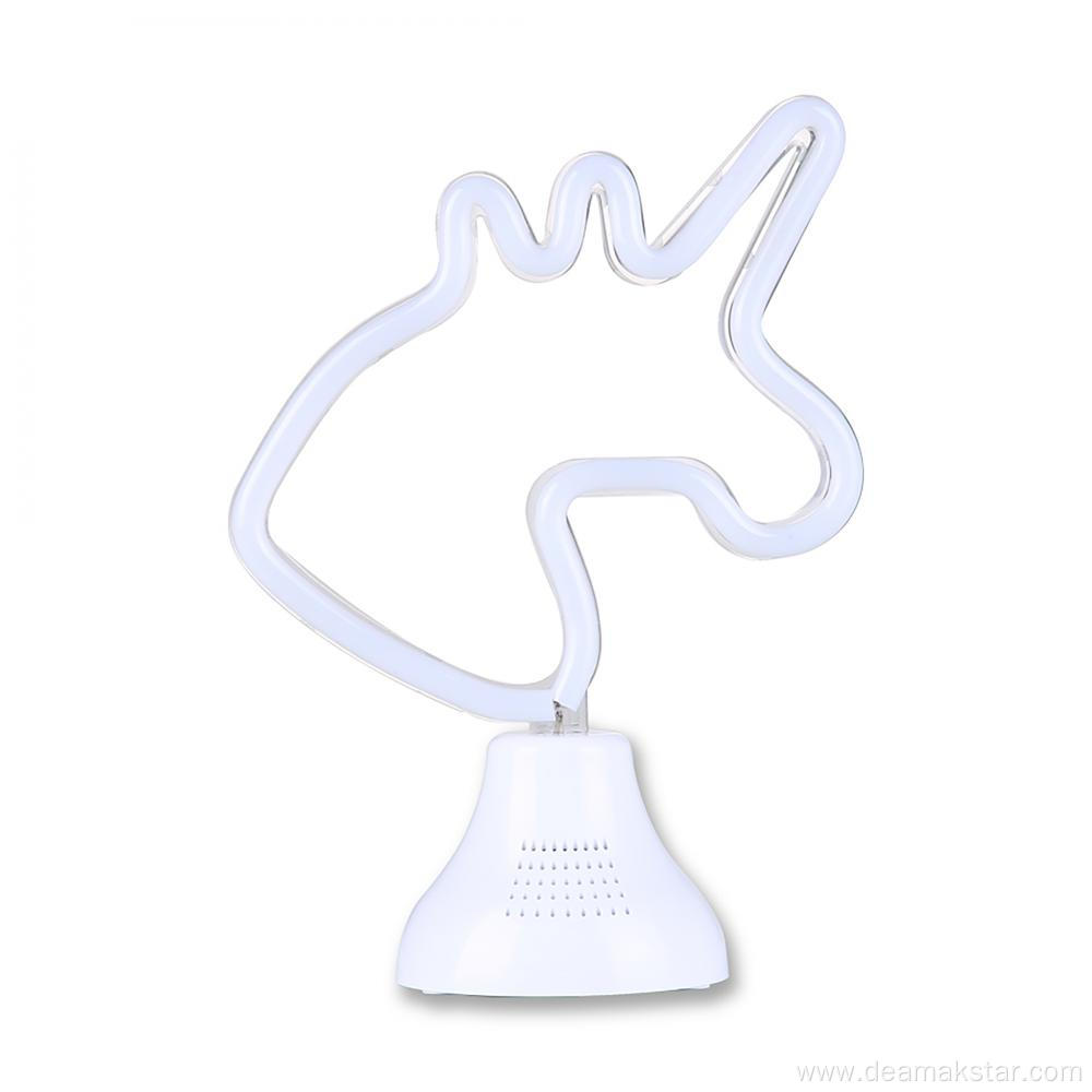 Unicorn Bluetooth Speaker Neon Light Bedside Lamp