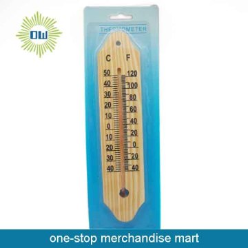Termometer kayu dinding dalaman rumah