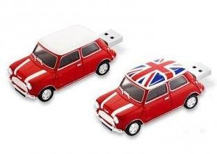 Fun Mini Cooper Car Shape 8gb Customized Usb Flash Drive With Writing At 7mbps