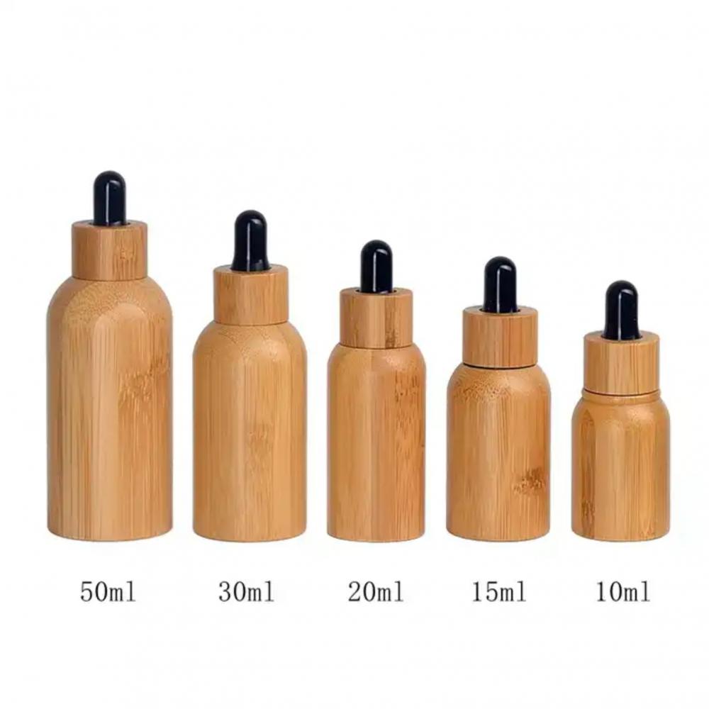 30 ml 50 ml Bouteille de gouttes de chèques de sérum cosmétique en bois de bois de bambou