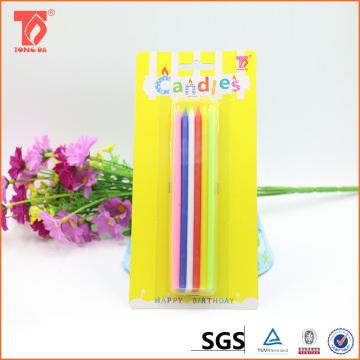 Decorative multi-color thin pillar candles