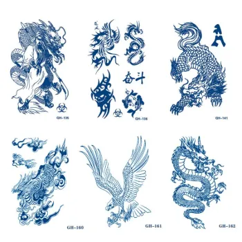 Semi-permanent herbal tattoo sticker