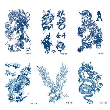 Semi-permanent herbal tattoo sticker