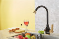 High-Quality Space Aluminum Anodized Surface Single Handle Sprayer Sink Mounted Black Gold Kitchen Faucet