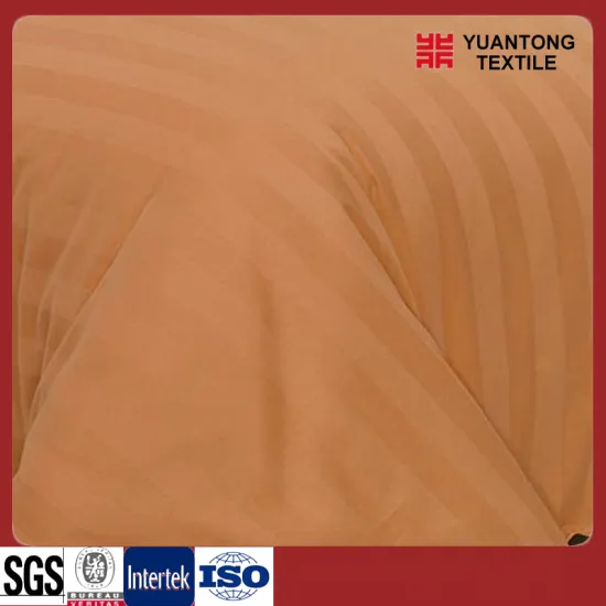 Cotton/Polyester Stripe Jacquard and Sateen Hotel Bedding Fabric