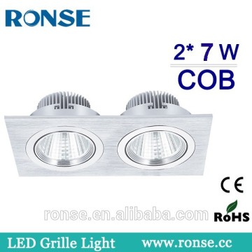 Ronse 2*7W led grille lamp sharp cob chip high lumens good quality(RS-2101-2(C))