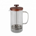 CoffeeSeries Borosilicate Glass French Press of Wood Lid