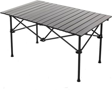 Table de pique-nique en aluminium pliable portable pour le camping et l'utilisation en plein air