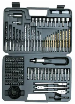 111PCS Drills & Drive Accessory Set(SCREWDRIVER BITS/MASONRY DRILL BITS/H.S.S. TWIST DRILLS SET)