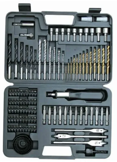 111PCS Drills & Drive Accessory Set(SCREWDRIVER BITS/MASONRY DRILL BITS/H.S.S. TWIST DRILLS SET)
