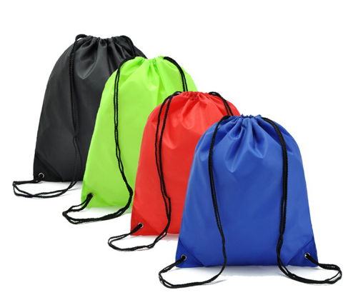 Yellow sport nylon packsack bag with draswtring 