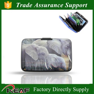 Aluminum+ABS+PVC materail Animal-printed custom business card holder