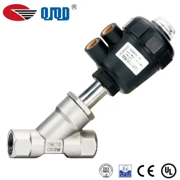 2-2 way pneumatic steam valve with actuator angle seat valve