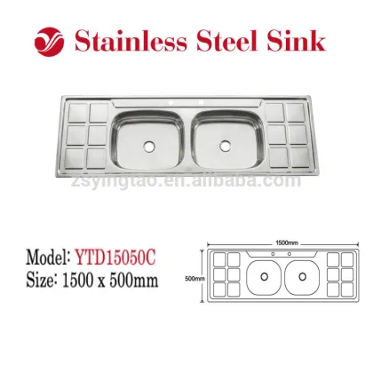 Large size two drainers kitchen sink for Africa,stainless steel sink in Lagos,Apapa