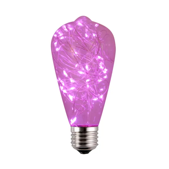 ST64 copper wire led bulb 360degree clear glass for decoration and lighting