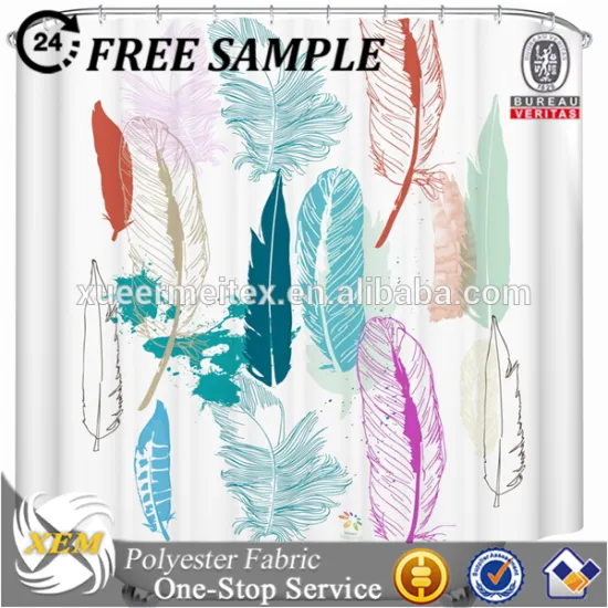 polyester shower curtain fabric, Polyster shower curtain, Bathroom curtain