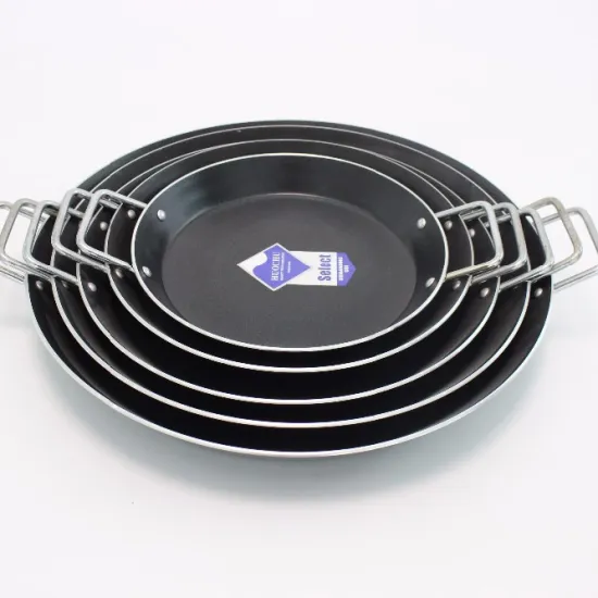 Marble Coated Non-Stick Aluminum Paella Pan for Kitchen Cooking