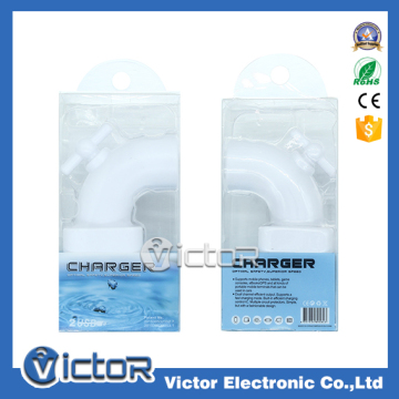 Universal fast speed 2 connector water tap design USB charger for all phones
