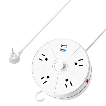 Factory Direct US Standard Retractable Power Strip with 4 Outlets, 2 USB, and Type-C Charging