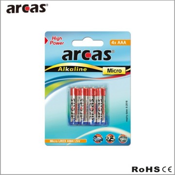 High Capacity AAA Alkaline Battery