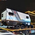 Trailer de voyage en aluminium RV en aluminium avec salle de bain avec salle de bain