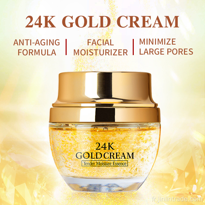 Blanchiment Hydratant Hydratant Naturel 24k Gold Collagen Face Crème