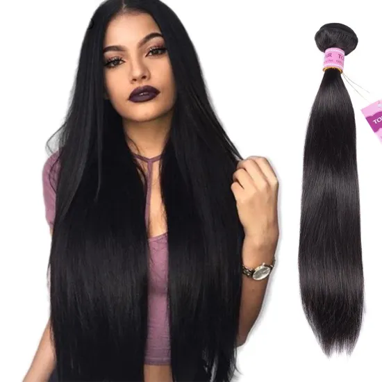 Virgin Human Hair Bundles Wholesale Luxury Brazilian Cuticle Aligned Straight Remy Hair Indian Hair All Colors