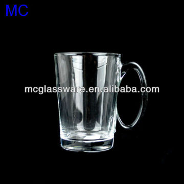 Machinemade transparent glass beer mug