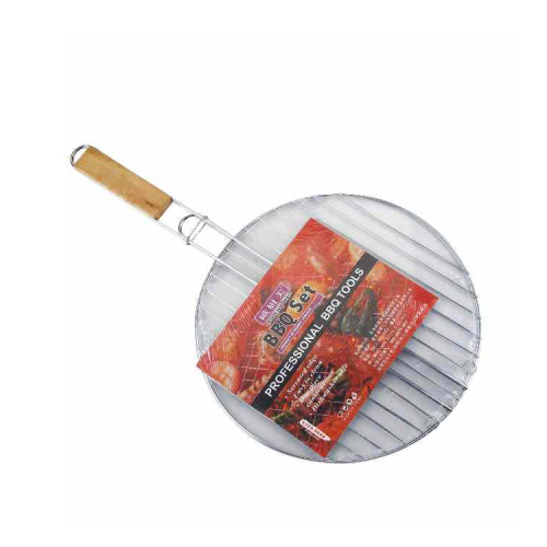 bbq round steel roasting wire grill