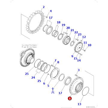 Bulldozer D475A-5 Final Drive 198-27-45130