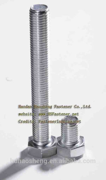Whit ZP hex bolts din933 carbon steel