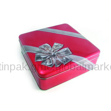 Tin cake box
