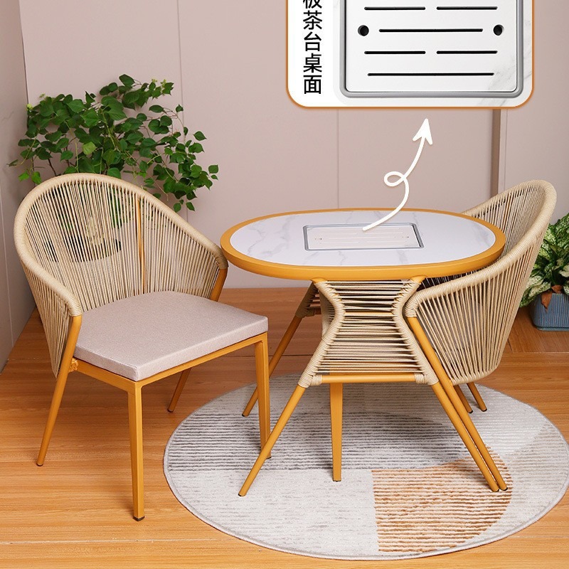 Modern outdoor balcony tea table and chair combination 6