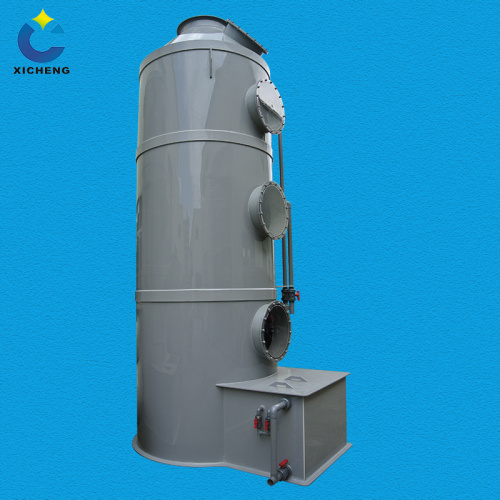 Exhaust gas scrubber for industrial off-gas treatment