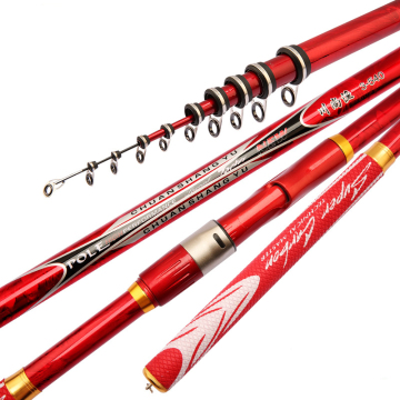 Telescopic Saltwater Fishing Rod for Distance Throwing, Carbon Fiber, 2.7m-6.3m, Lightweight (136g-496g), with Cloth Bag