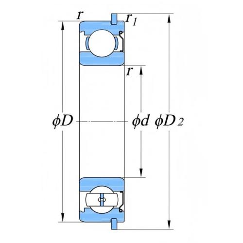 外圈带止动槽和止动环的单列深沟球轴承