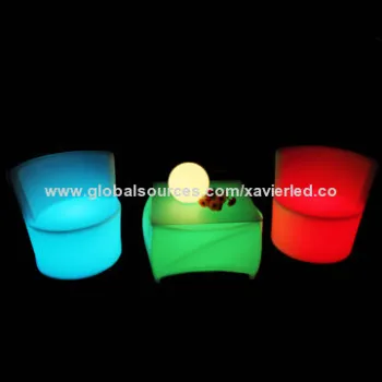 Bar Chair Glowing Furniture with IR Controller, Rechargeable, 5W, 110-240V