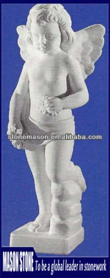 Small indoor decorative nude boy statue