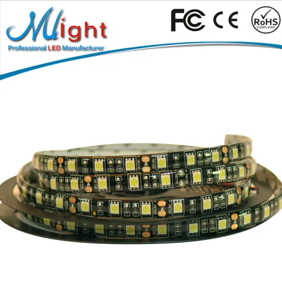 outdoor ip 44 black pcb 12V white color SMD 5050 addressable led strip