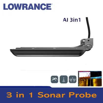 Lowrance HDS-12 Fish Finder with Imaging 3-in-1 Transom & Accessories