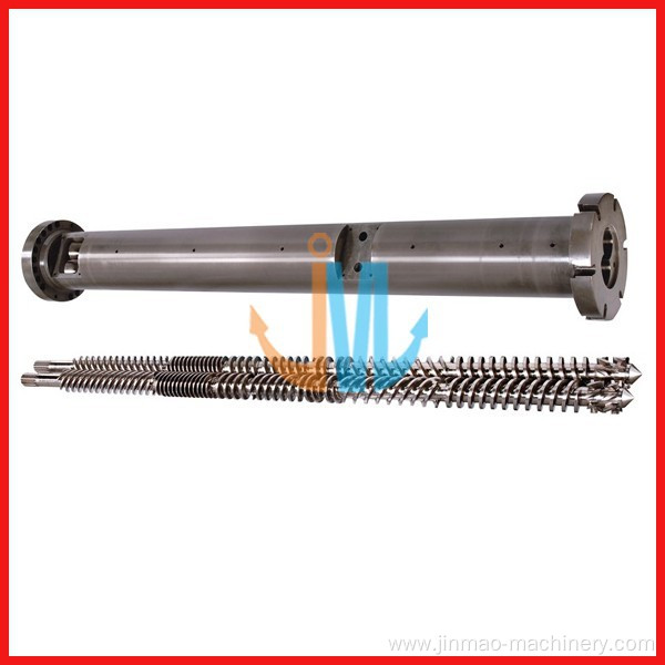 Parallel twin screw barrel for extruders