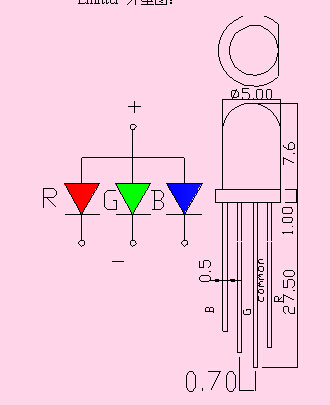 5mm Round Multicolor RGB DIP LED Diode with Common Anode