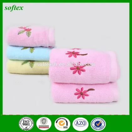 flower face towels embroidery