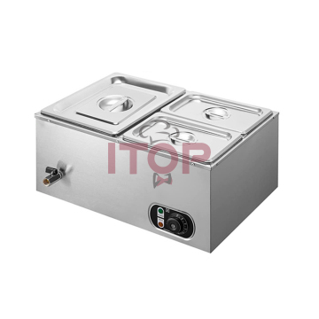 Commercial LPG Table Top 3 Pans Bain Marie Food Warmer