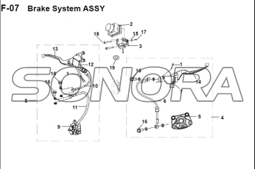 F-07 Brake System ASSY  JET 14 XS175T-2 For SYM Spare Part Top Quality