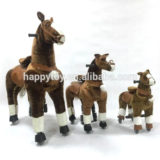 HI CE plsuh stuffed mechancial ride on kiddie riding spring horse pony toy