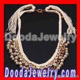 Cheap Fashion Ladies Crystal Beaded String Necklace 2013 