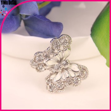 2015 Latest Design Flower butterfly Crystal Diamond Rings